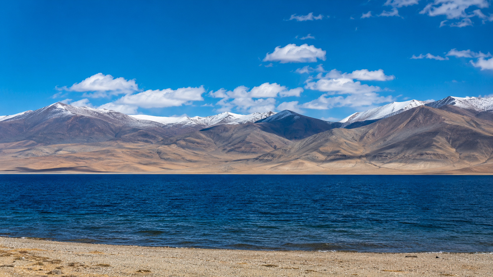Tso Moriri lake in the Changthang plateau