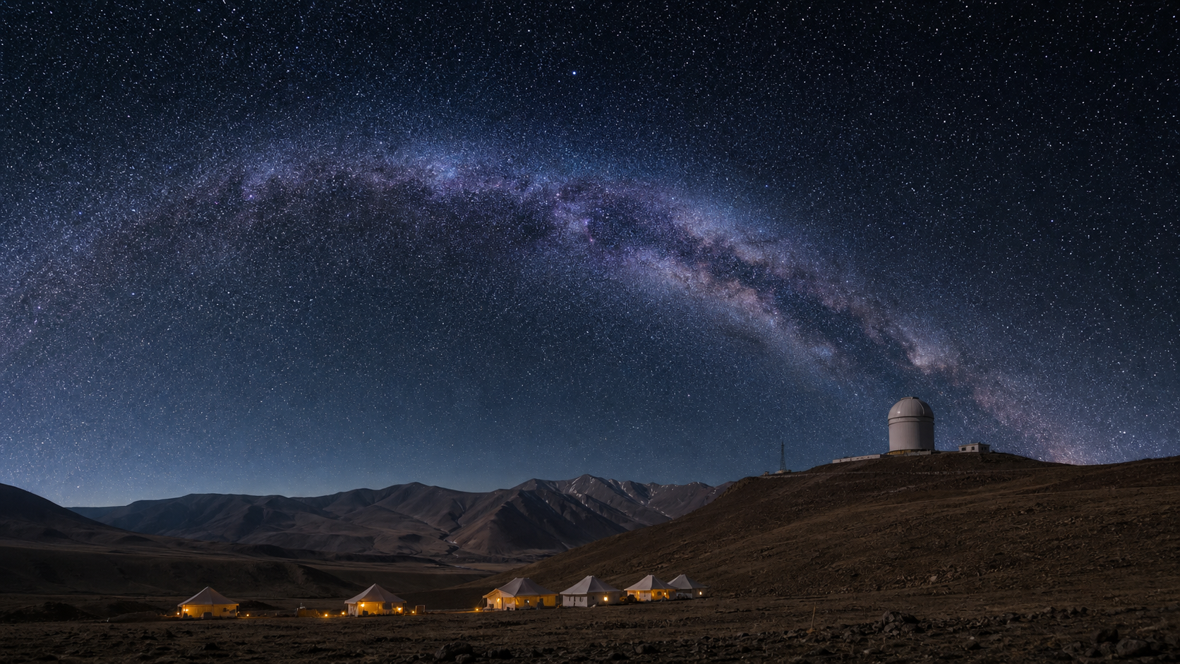 Milky Way over Hanle observatory in eastern Ladakh