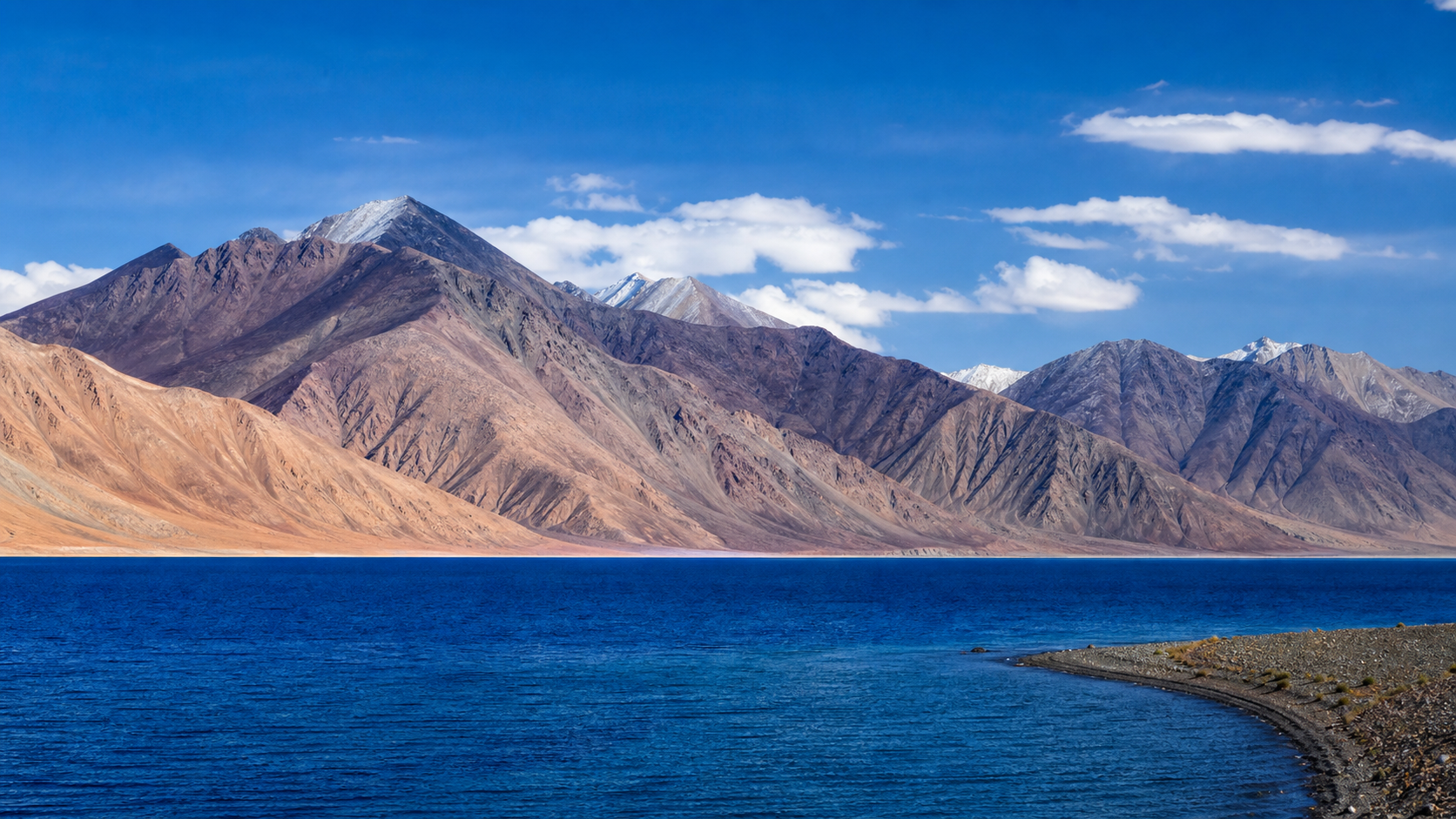 Nubra Valley sand dunes and mountains near Leh